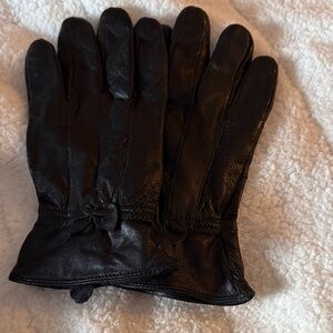 3M Thinsulate Black Leather Gloves